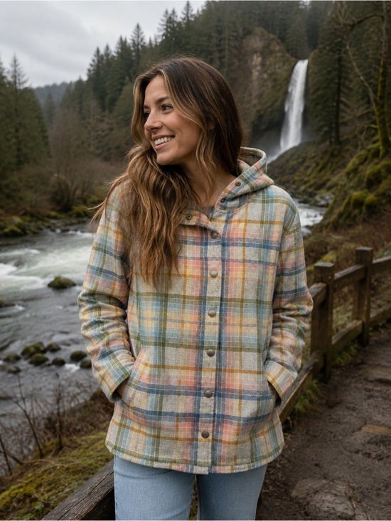 Pendleton Jackets & Blazers - Pendleton virgin wool plaid hooded jacket w/pockets NWT Small $278
